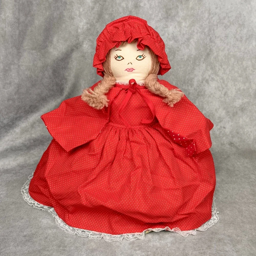 Vintage Topsy Turvy Reversible Doll Red Riding Hood Grandmother Wolf Handmade